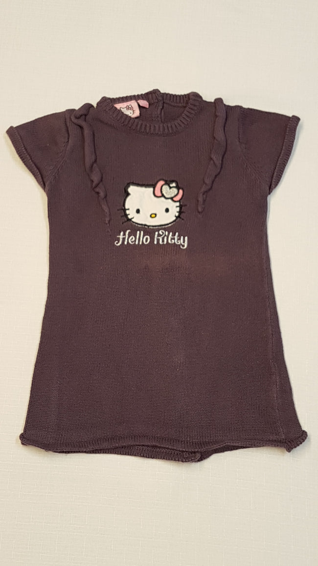 HELLO KITTY VASTAG KÖTÖTT,KISLÁNY TUNIKA RUHA Hover Image