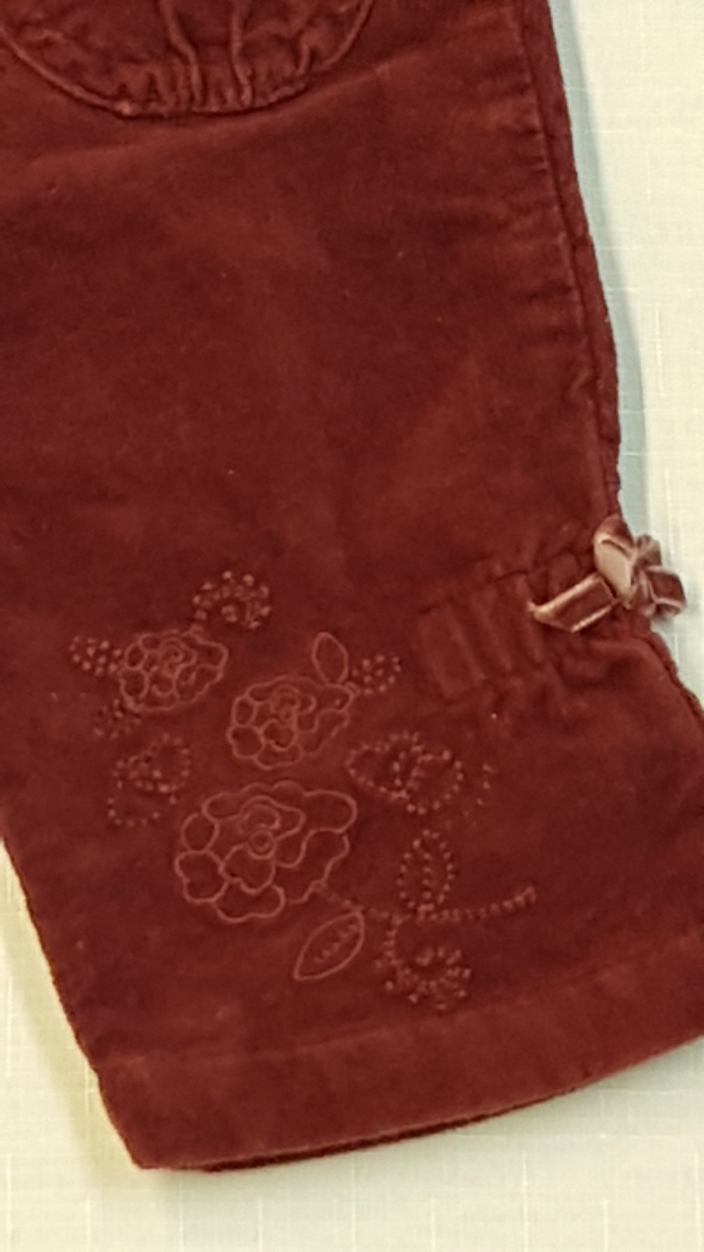 MINI MODE BORDÓ MIKRÓBÁRSONY,HÍMZETT,CSINI KISLÁNY NADRÁG,ÁLLÍTHATÓ GUMIS DERÉKRÉSSZELÉ