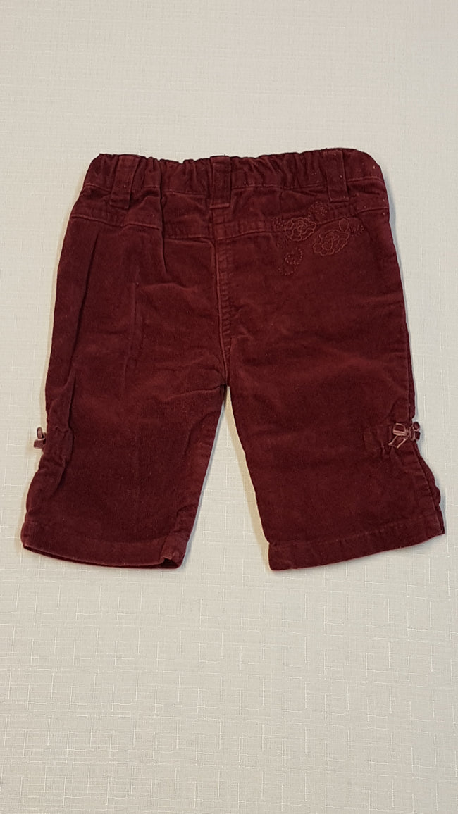 MINI MODE BORDÓ MIKRÓBÁRSONY,HÍMZETT,CSINI KISLÁNY NADRÁG,ÁLLÍTHATÓ GUMIS DERÉKRÉSSZELÉ Main Image