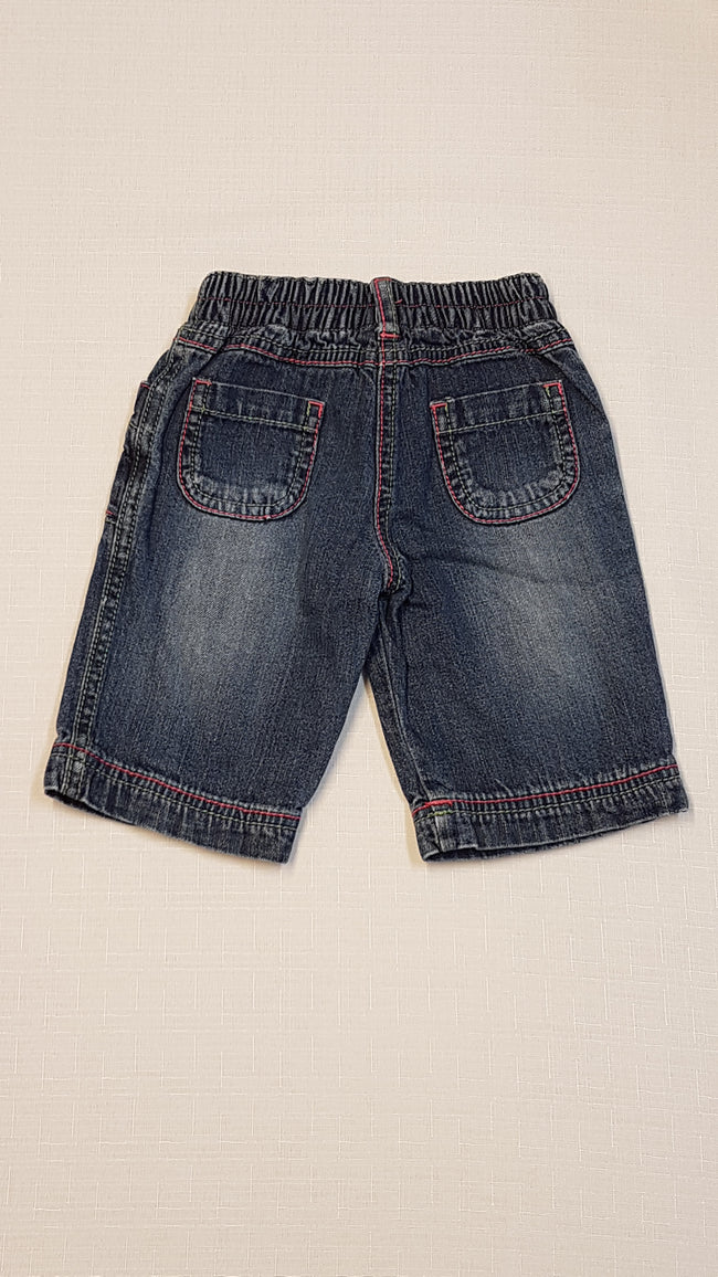 NEXT BABY HÍMZETT,SZÍNES CÉRNAMINTÁS,KOPTATOTT, KISLÁNY BÉLELT FARMER NADRÁG,GUMIS DERÉKRÉSSZEL Main Image