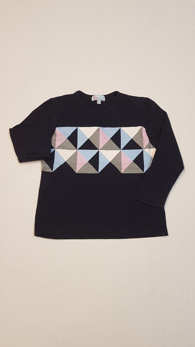 LOIM LOI CSINI KISLÁNY SÖTÉTKÉK FELSŐ MELLRÉSZNÉL SZÍNES MINTÁKKAL Hover Image