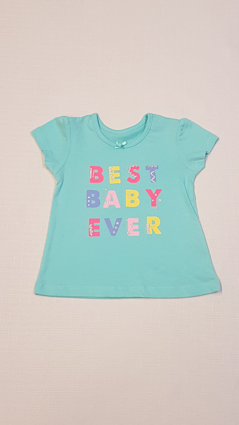 GEORGE CSODASZÉP BEST BABY EVER FELIRATOS CSILLÁM POROS KISLÁNY POLÓ