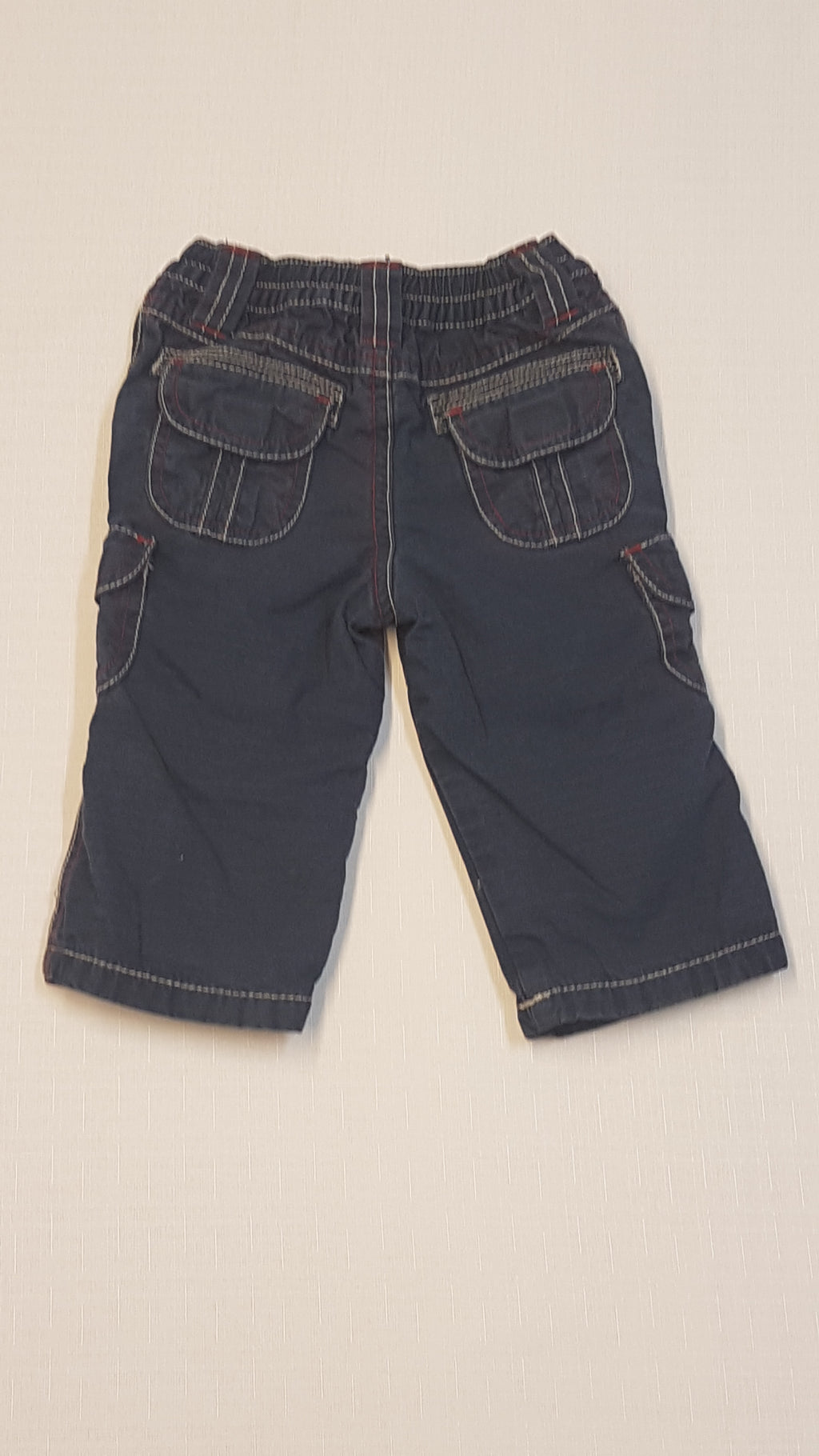 GEORGE SÖTÉTKÉK CÉRNAMINTÁS,ZSEBES,BÉLELT KISFIÚ NADRÁG