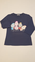 QUENNY EXTRA MINŐSÉGŰ TRENDI KÖVES CSILLÁM POROS  KISLÁNY FELSŐ