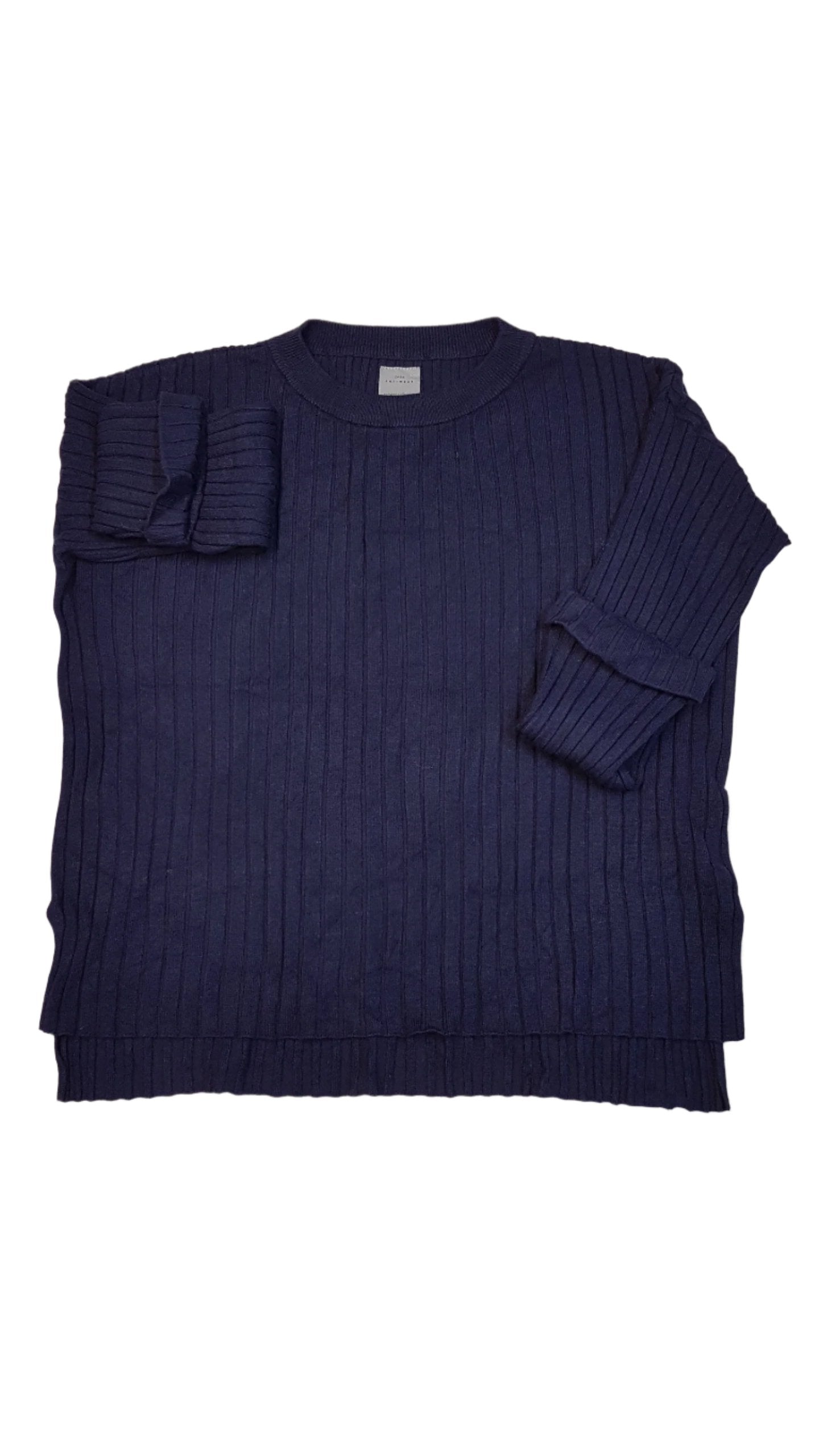 ZARA KNITWEAR SÖTÉTKÉK NYOMOTT MINTÁS KISLÁNY PULÓVER