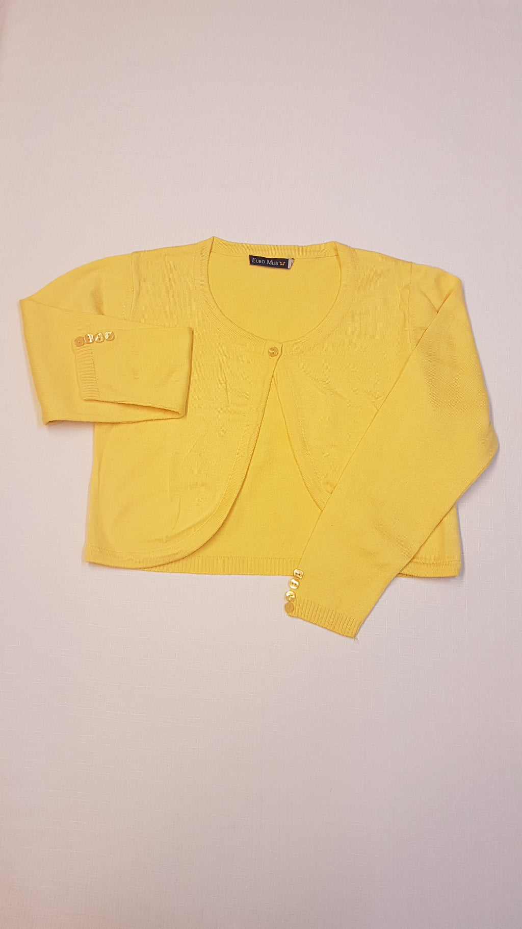 EURO MISS SÁRGA, DIVAT KARDIGÁN