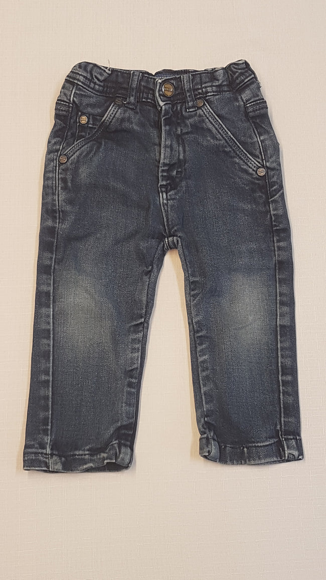 DEBENHAMS CÉRNAMINTÁS,KISFIÚ FARMERNADRÁG ÁLLÍTHATÓ GUMIS DERÉKRÉSSZEL 86 Main Image