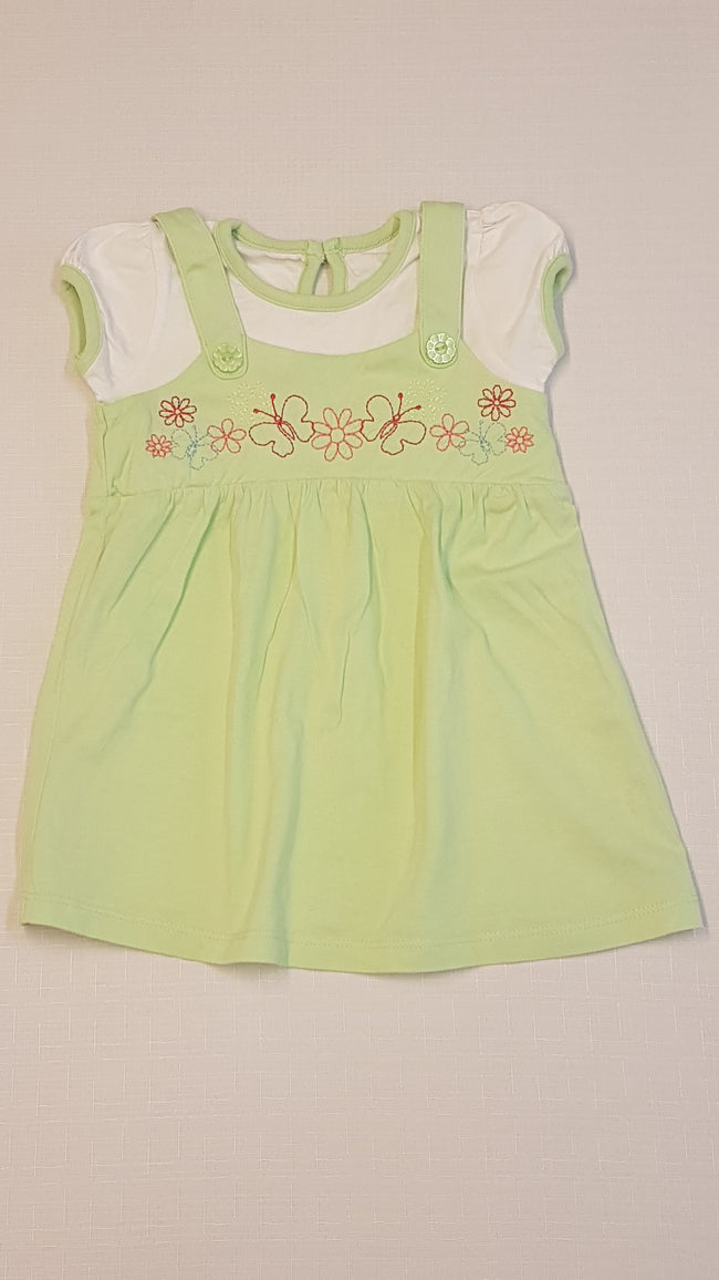 ÚJ GEORGE MESESZÉP KISLÁNY RUHÁCSKA HÍMZETT MINTÁVAL 74 Hover Image