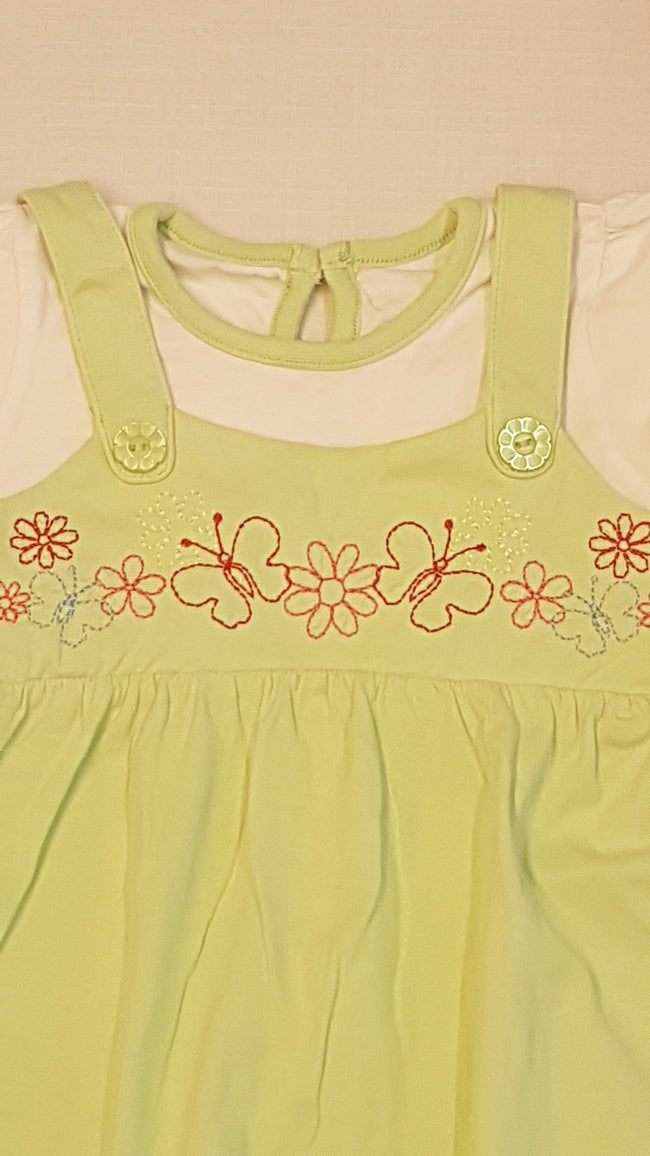 ÚJ GEORGE MESESZÉP KISLÁNY RUHÁCSKA HÍMZETT MINTÁVAL 74 Main Image