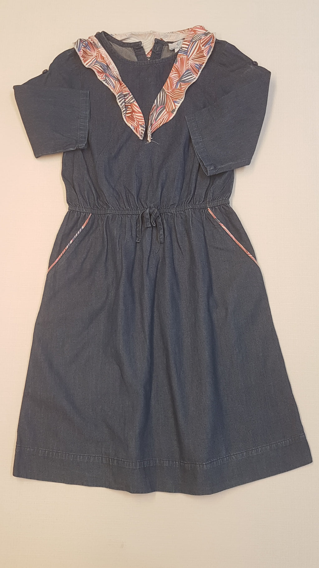 WHITLOW HAWKINS PUHA FARMER HATÁSÚ KISLÁNY RUHA,NYAKRÉSZNÉL KENDŐVEL DÍSZÍTVE 128