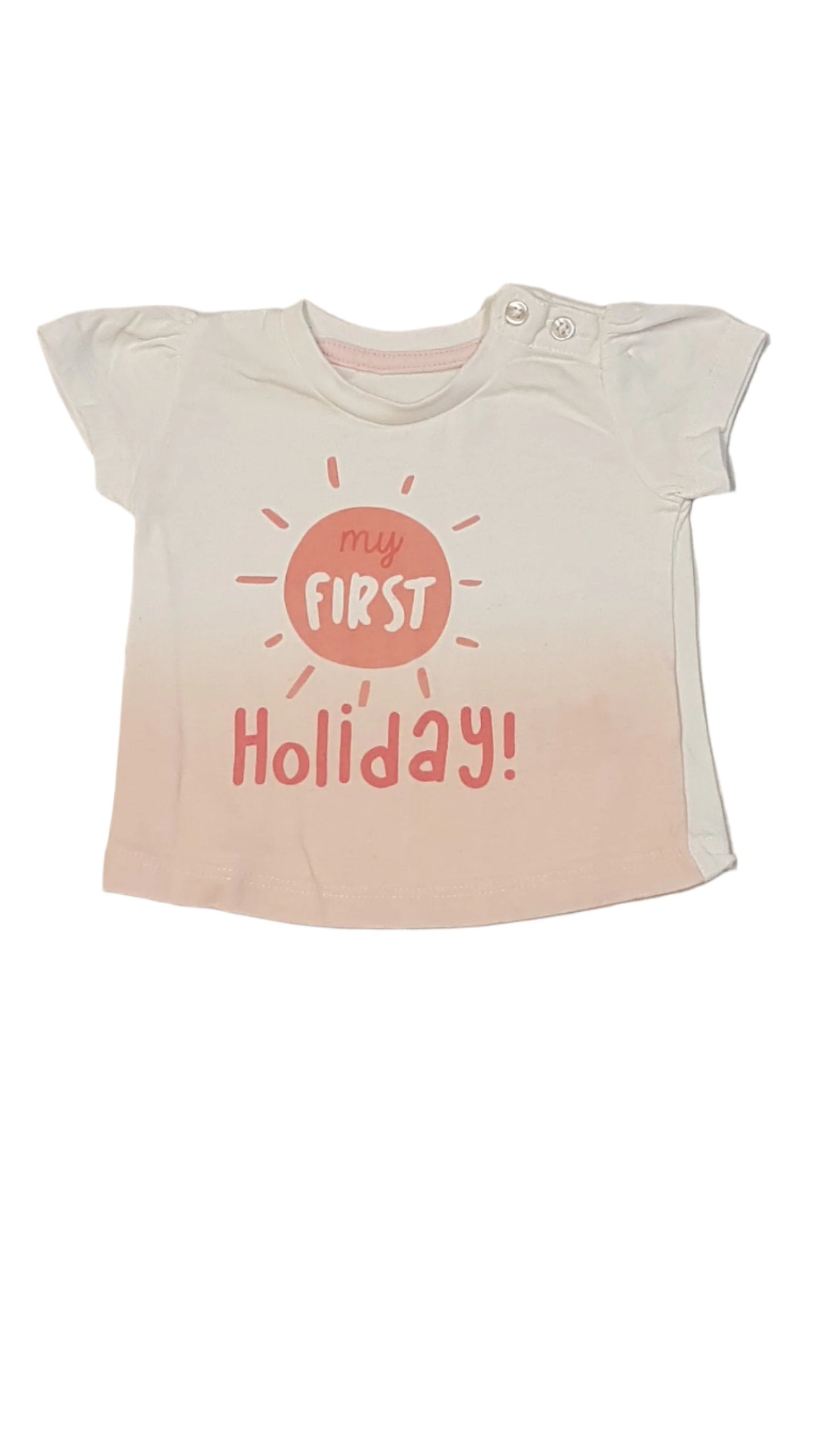 MATALAN TINY BABY KISLÁNY PÓLÓ MY FIRST HOLIDAY FELIRATTAL 50-56