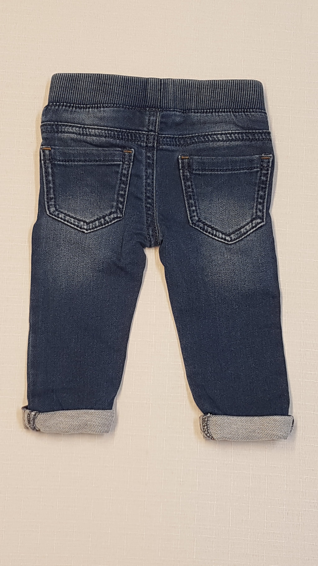 ÚJ F&F BABY KISLÁNY FARMER ÁLLÍTHATÓ, GUMIS DERÉK RÉSSZEL 56