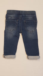 ÚJ F&F BABY KISLÁNY FARMER ÁLLÍTHATÓ, GUMIS DERÉK RÉSSZEL 56