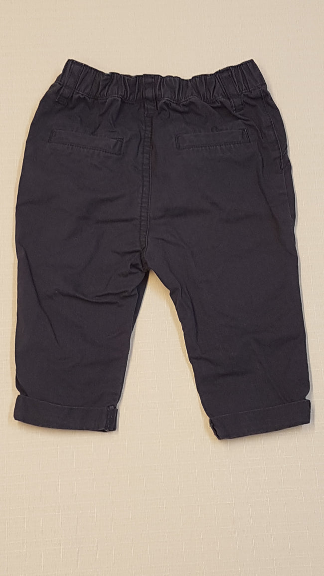 NEXT BABY SÖTÉTKÉK VÁSZON KISFIÚ NACI,GUMIS DERÉKRÉSSZEL 68 Main Image