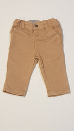 PRIMARK MOGYORÓ SZÍNŰ,VÁSZON KISFIÚ NADRÁG,ÁLLÍTHATÓ GUMIS DERÉKRÉSSZEL 68