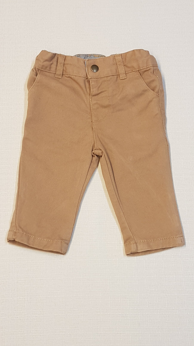 PRIMARK MOGYORÓ SZÍNŰ,VÁSZON KISFIÚ NADRÁG,ÁLLÍTHATÓ GUMIS DERÉKRÉSSZEL 68 Hover Image