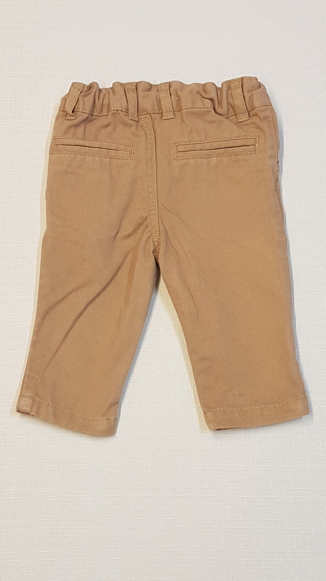 PRIMARK MOGYORÓ SZÍNŰ,VÁSZON KISFIÚ NADRÁG,ÁLLÍTHATÓ GUMIS DERÉKRÉSSZEL 68 Main Image