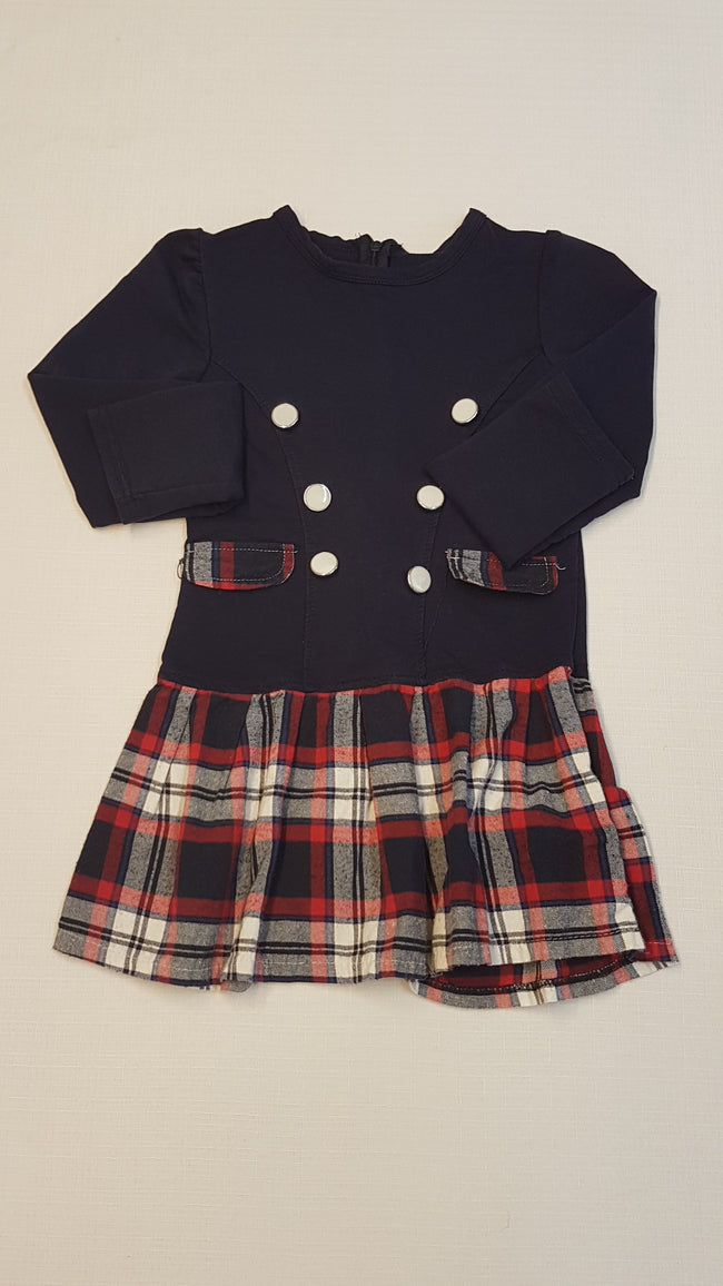 CSINI KOCKÁS,GOMBOS KISLÁNY RUHÁCSKA 116-122 Hover Image