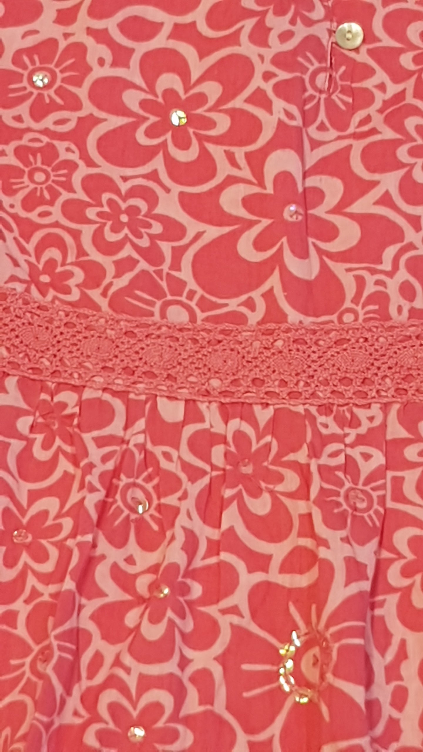 DUNNES FLITTERES,VIRÁGMINTÁS,LENGE KISLÁNY TUNIKA FELSŐ 134