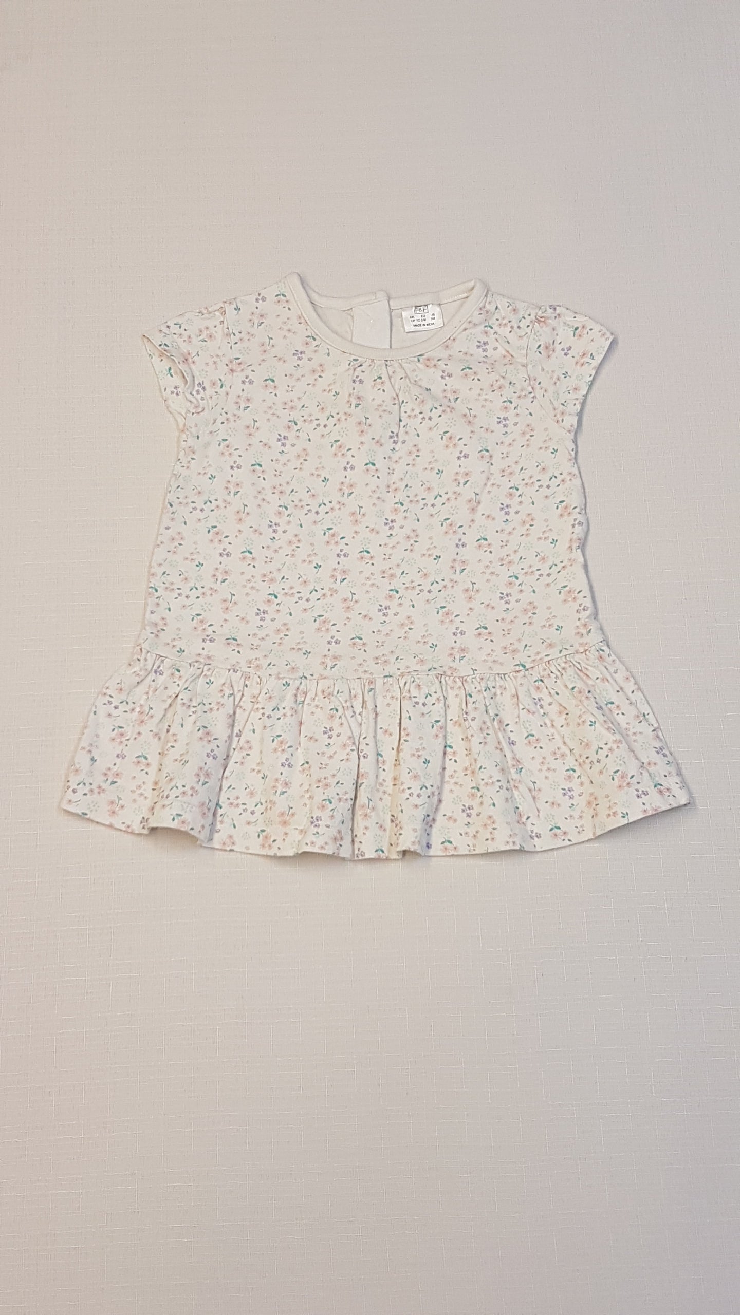 F&F  APRÓ VIRÁG MINTÁS VINTAGE TUNIKA RUHA 62