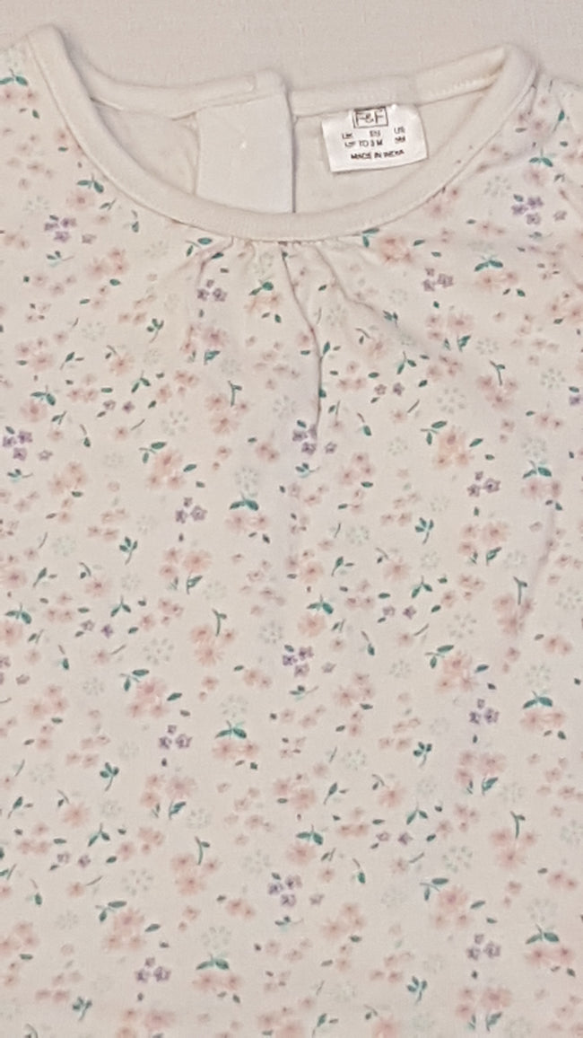 F&F  APRÓ VIRÁG MINTÁS VINTAGE TUNIKA RUHA 62 Main Image