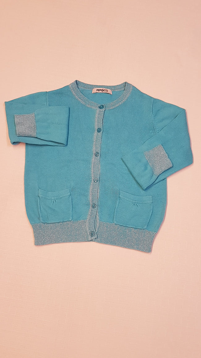 PEP&CO DIVATOS, EZÜSTSZÁLAS KISLÁNY KARDIGÁN 104-110 Hover Image