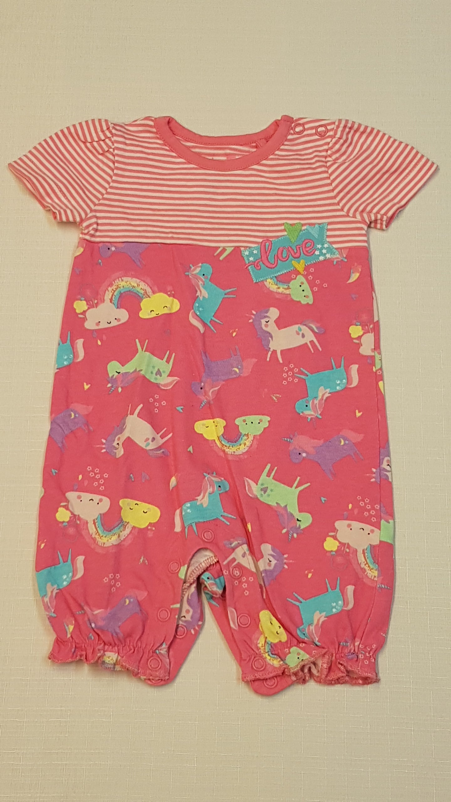 ÚJ TU UNICORN RÖVID UJJÚ KISLÁNY RUGI 56-62