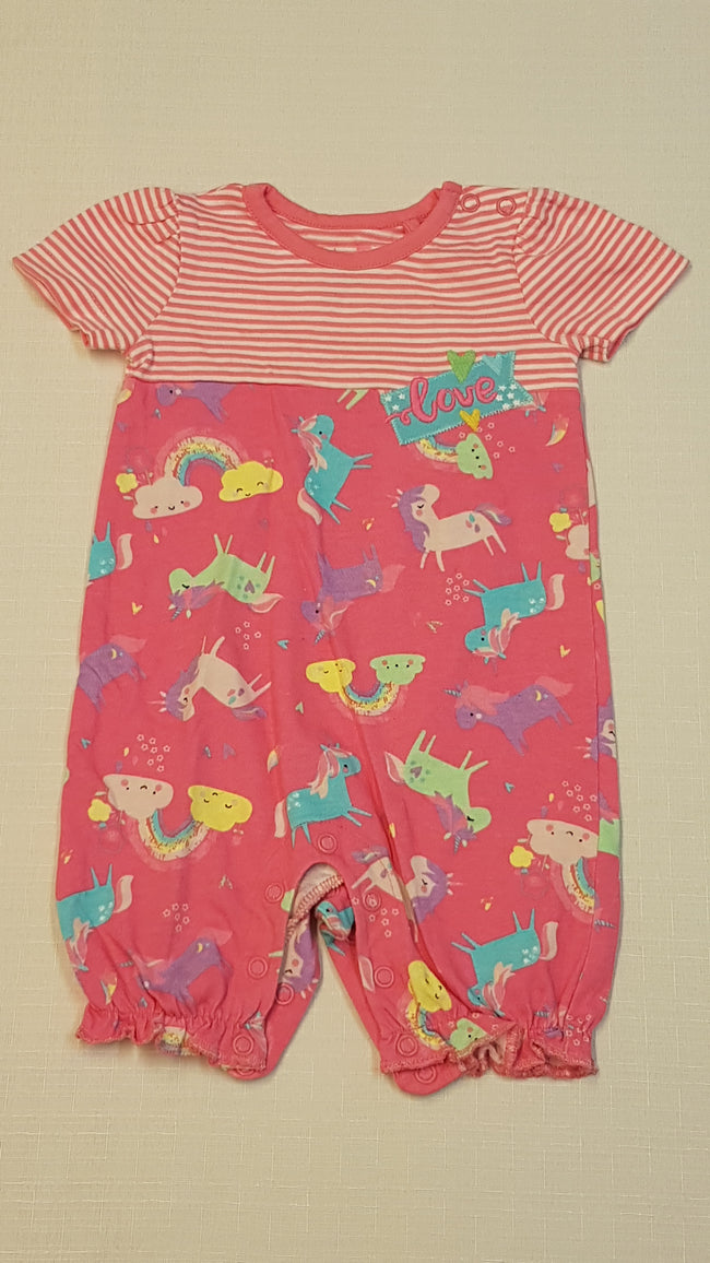 ÚJ TU UNICORN RÖVID UJJÚ KISLÁNY RUGI 56-62 Hover Image