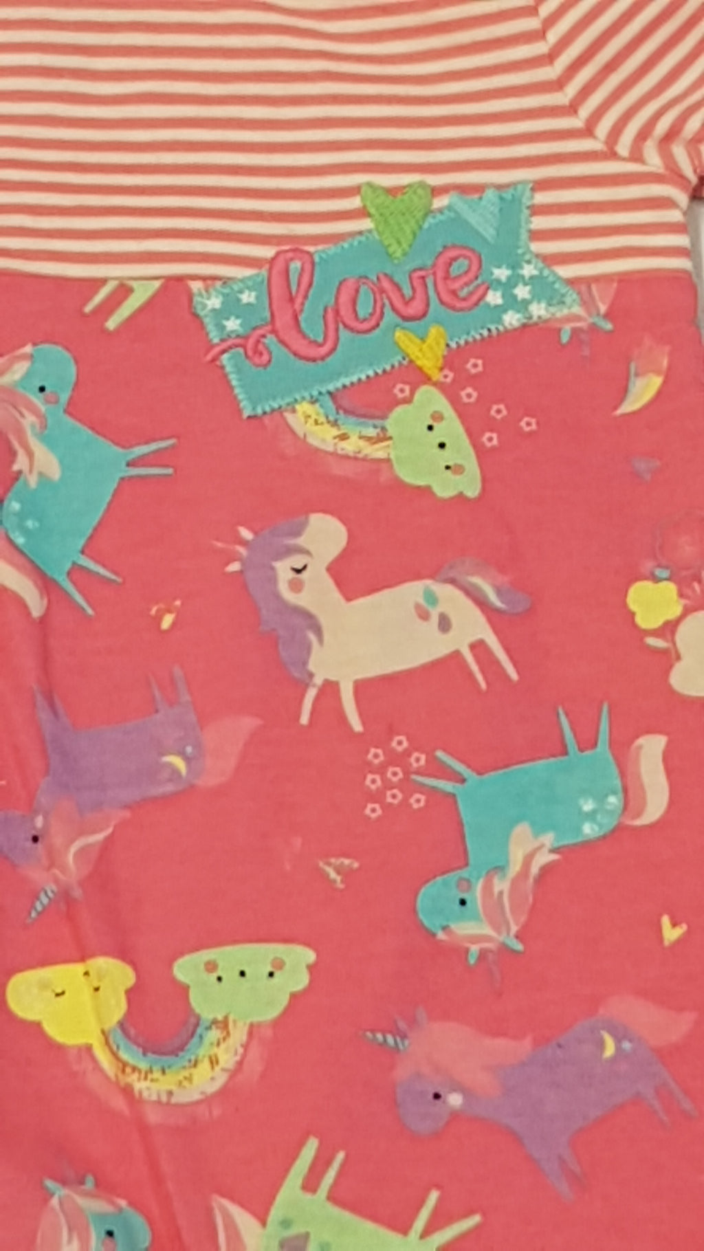 ÚJ TU UNICORN RÖVID UJJÚ KISLÁNY RUGI 56-62