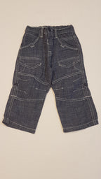 GEORGE CÉRNAMINTÁS,VÁSZON KISFIÚ NADRÁG,HÁROMNEGYEDES NADRÁGGÁ ALAKÍTHATÓ,ÁLLÍTHATÓ GUMIS DERÉKRÉSZ 80-86