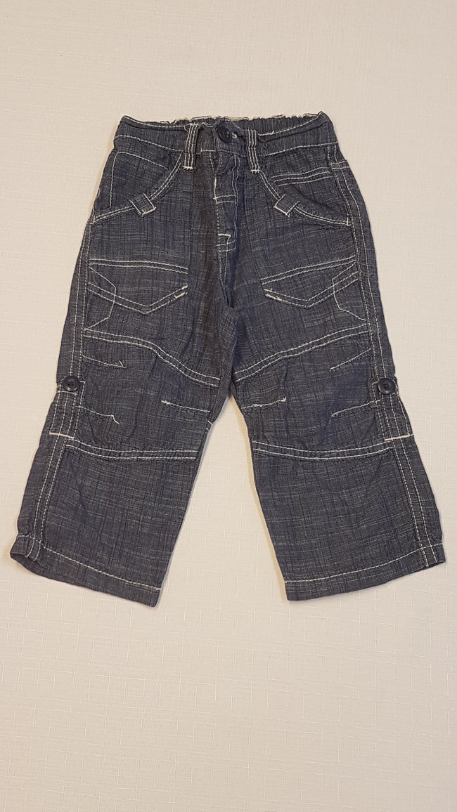 GEORGE CÉRNAMINTÁS,VÁSZON KISFIÚ NADRÁG,HÁROMNEGYEDES NADRÁGGÁ ALAKÍTHATÓ,ÁLLÍTHATÓ GUMIS DERÉKRÉSZ 80-86 Hover Image