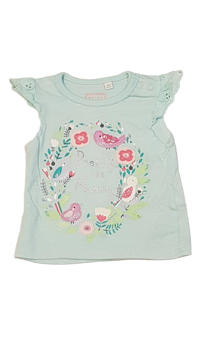 BLUEZOO   MADARAKKAL, VIRÁGOKKAL DÍSZITETT  KISLÁNY PÓLÓ 50-56 Hover Image