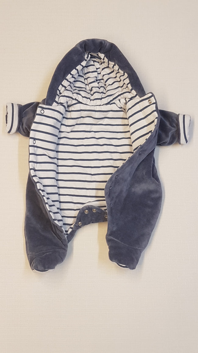 MOTHERCARE SÖTÉTKÉK,TÜKÖRBÁRSONY KISFIÚ OVERÁL 50 Main Image