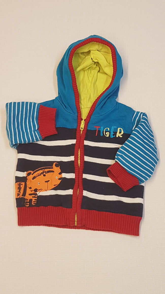 GEORGE TIGRISES KISFIÚ,KAPUCNIS,CIPZÁROS PULÓVER 62 Hover Image