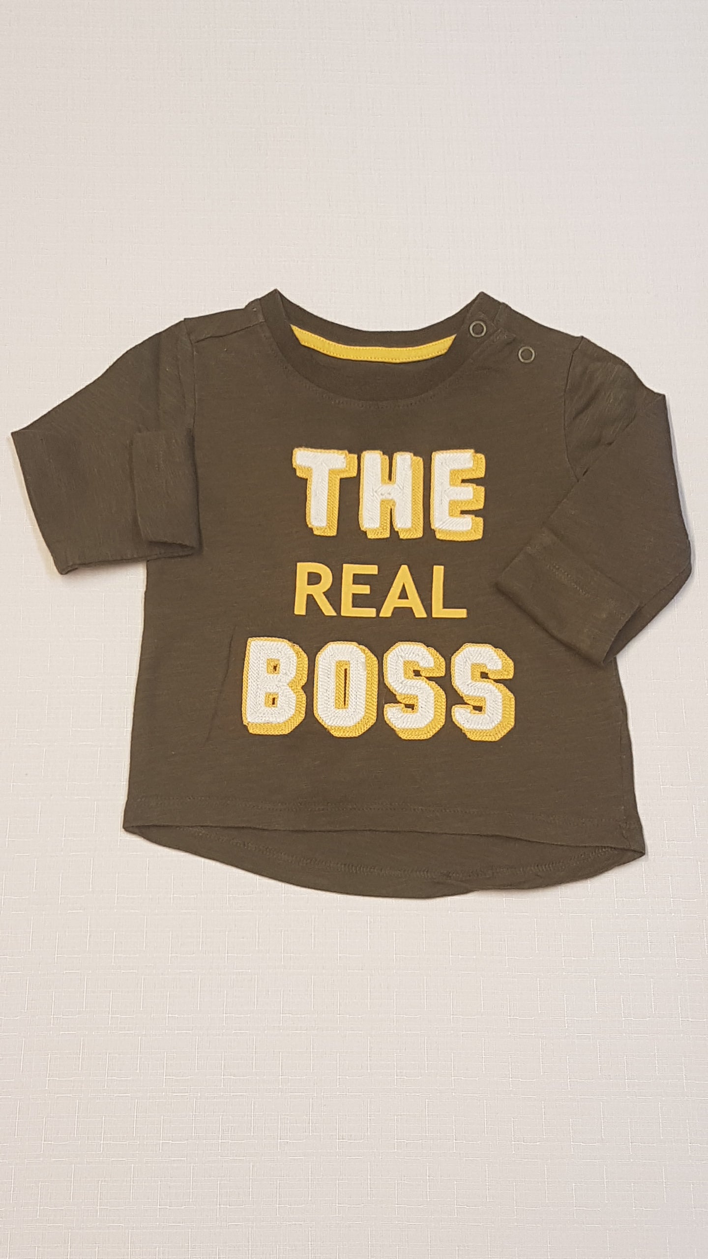 PRIMARK THE REAL BOSS FELIRATÚ,KISFIÚ VAGÁNY FELSŐ 74