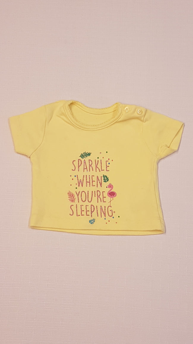 PRIMARK BABY        FLAMINGÓS, FELIRATOS KISLÅNY PÓLÓ 62 Hover Image