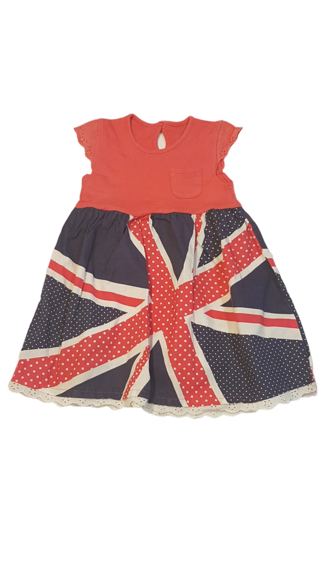 GEORGE AMERIKAI ZÁSZLÓS,KÜLÖNLEGES,KISLÁNY RUHA 86-92 Hover Image