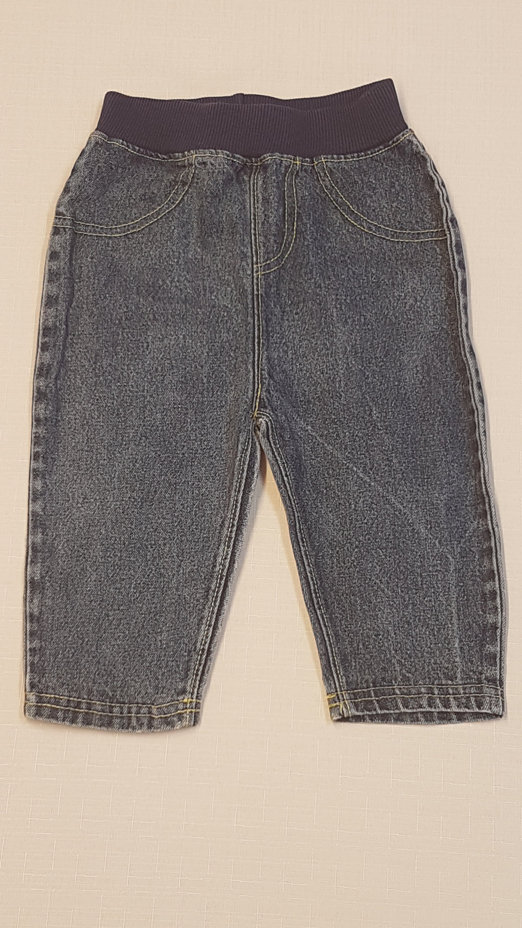 PEP&CO SÁRGA CÉRNAMINTÁS,KISFIÚ FARMERNADRÁG 74-80