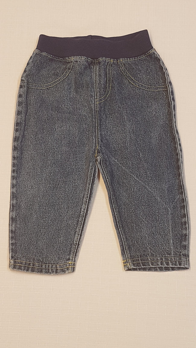 PEP&CO SÁRGA CÉRNAMINTÁS,KISFIÚ FARMERNADRÁG 74-80 Hover Image