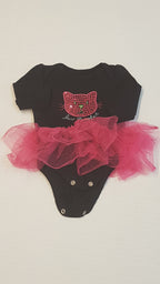 GEORGE GYÖNYÖRŰ, CSILLOGÓ CICAFEJES, TÜLL SZOKNYÁS KISLÁNY BODY 50-56