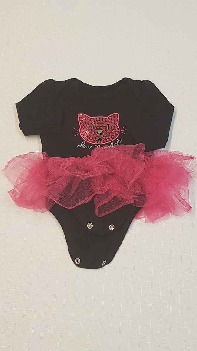 GEORGE GYÖNYÖRŰ, CSILLOGÓ CICAFEJES, TÜLL SZOKNYÁS KISLÁNY BODY 50-56 Hover Image