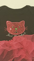 GEORGE GYÖNYÖRŰ, CSILLOGÓ CICAFEJES, TÜLL SZOKNYÁS KISLÁNY BODY 50-56