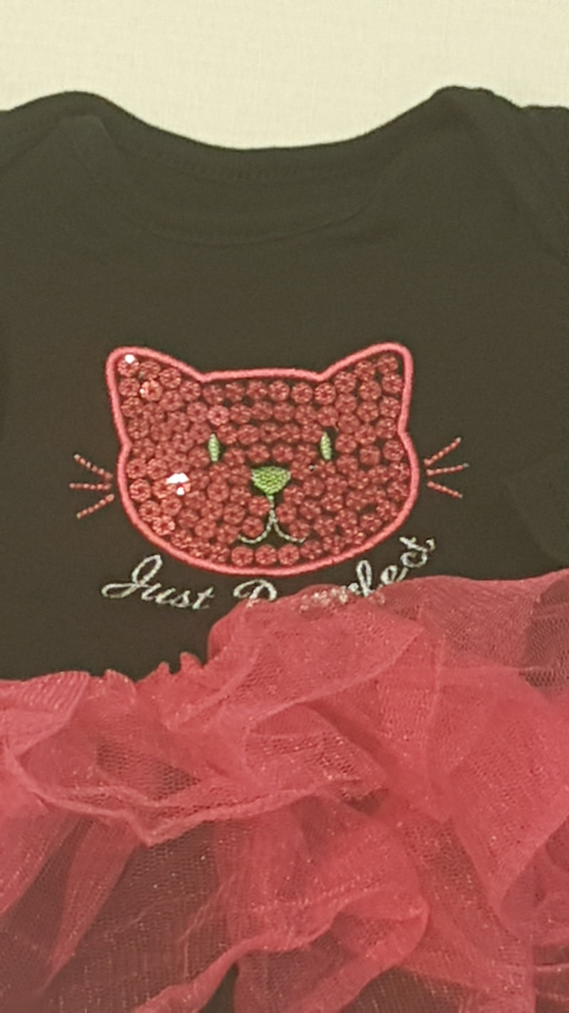 GEORGE GYÖNYÖRŰ, CSILLOGÓ CICAFEJES, TÜLL SZOKNYÁS KISLÁNY BODY 50-56