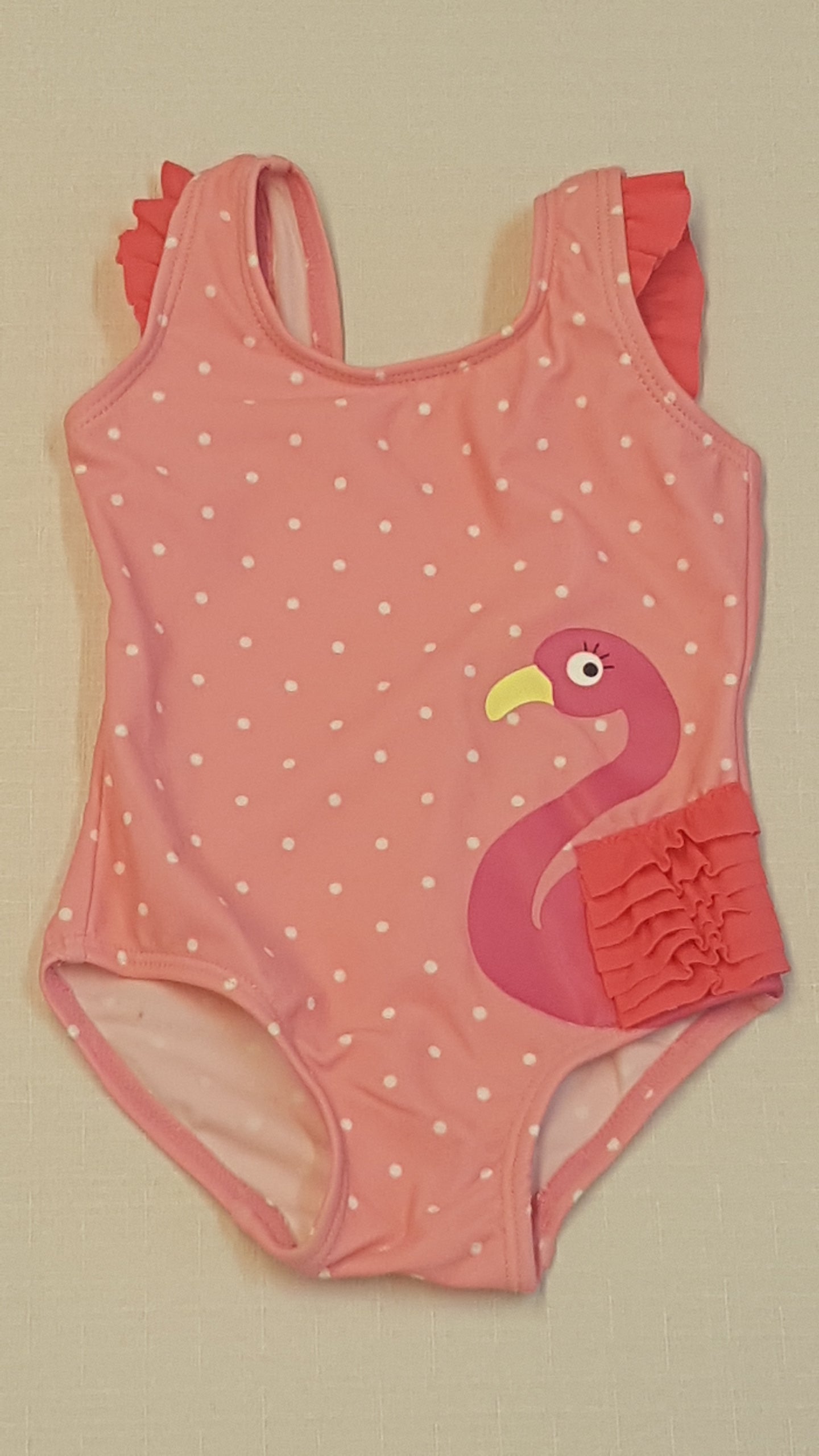 F&F    FLAMINGÓS, PÖTTYÖS  KISLÁNY  FÜRDŐRUCI 68