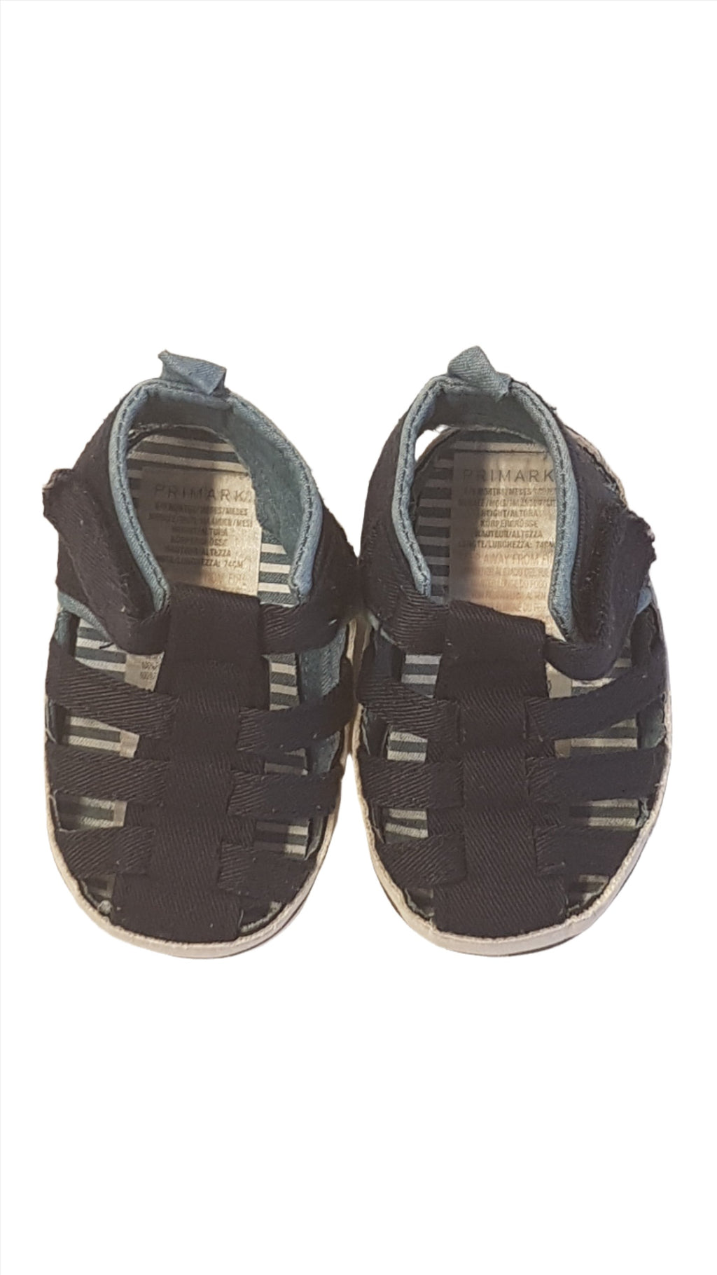 PRIMARK SÖTÉTKÉK,TÉPŐZÁRAS KISFIÚ SZANDÁL