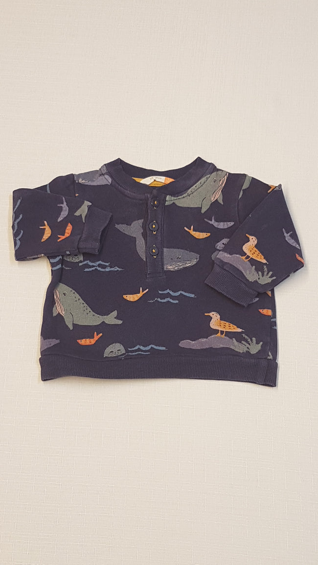 JOHN LEWIS                   KISFIÚ PULCSI BÁLNA FIGURÁVAL 62-68 Hover Image