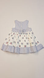 TU APRÓ VIRÁGMINTÁS,CSÍKOS,KISLÁNY ,ALKALMI RUHÁCSKA 62-68