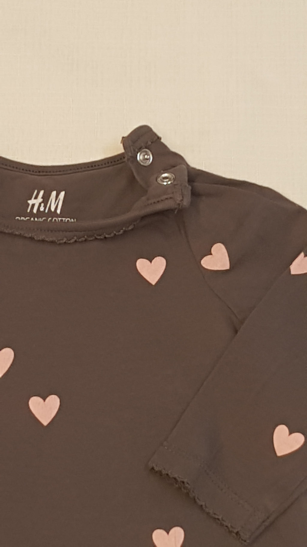 H&M ORGANIKUS PAMUT,SZÍVECSKÉS KISLÁNY FELSŐ 68