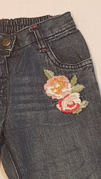 MONSOON EXTRAMINŐSÉGŰ,HÍMZETT KISLÁNY FARMERNADRÁG 74-80