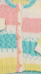 ÚJ EGYEDI KÉSZÍTÉSŰ,SZÍNES KISLÁNY KARDIGÁN 62-68